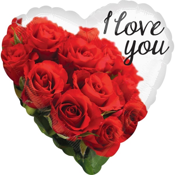 S40 I LOVE YOU ROSE BOUQUET FOIL BALLOON 18IN