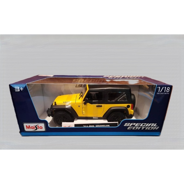 ⁦1:18 SE (B)-2014 JEEP WRANGLER MET YELLOW⁩ - الصورة ⁦2⁩