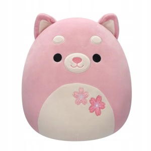 SQK - Medium Plush (12" Squishmallows) (Etude - Pink Shiba W/Sakura Flowers)