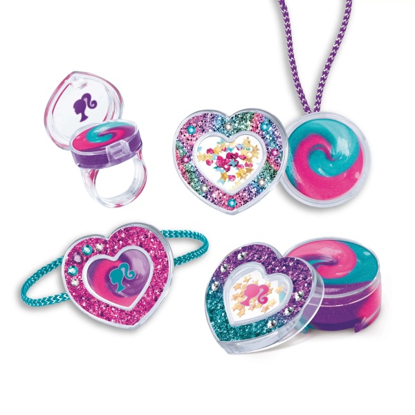 ⁦Barbie Sparkling Sweet Heart Lip Gloss Lockets⁩ - الصورة ⁦2⁩