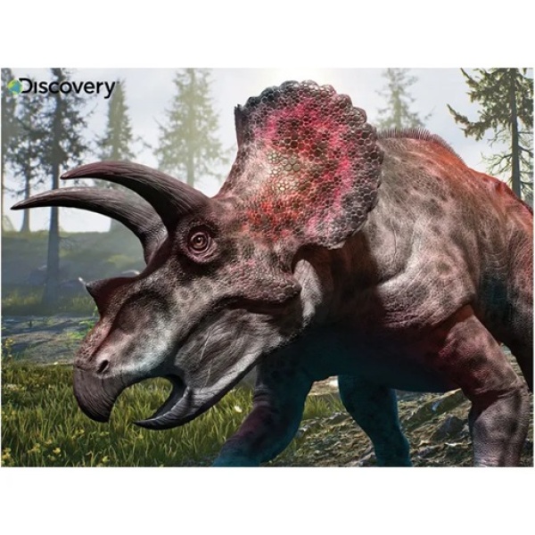 ⁦DISCOVERY - TRICERATOPS 48PC PUZZLE WITH PLUSH⁩ - الصورة ⁦2⁩