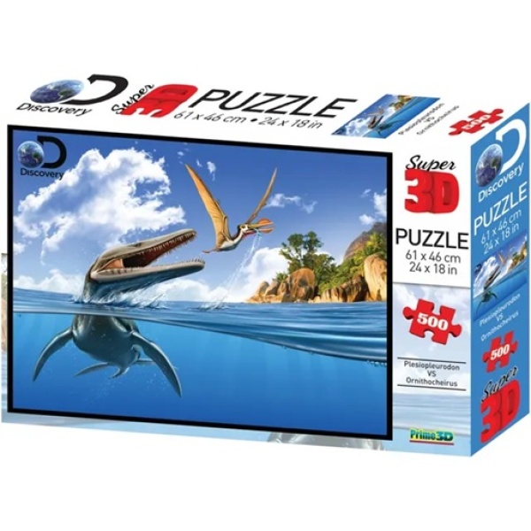 DISCOVERY - PLESIOPLEURODON VERSUS ORNITHOCHEIRUS - 500PC PUZZLE