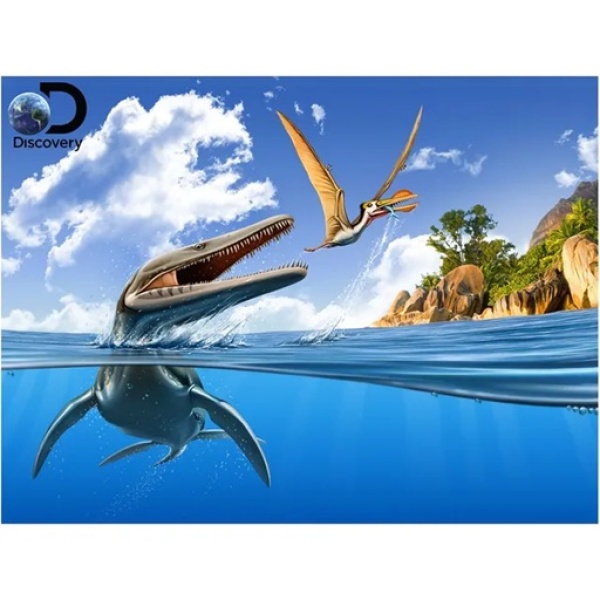 ⁦DISCOVERY - PLESIOPLEURODON VERSUS ORNITHOCHEIRUS - 500PC PUZZLE⁩ - الصورة ⁦2⁩