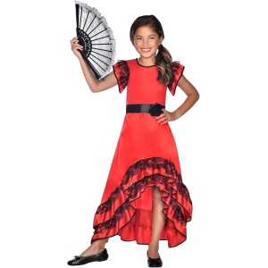 Childrens Costume Flamenco Girl 6-8 Years