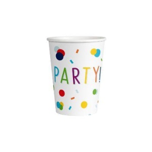 8 Cups Confetti Birthday Paper 250 ml