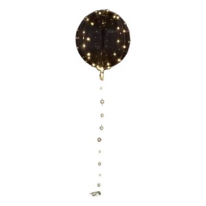 Clearz Crystal Clear with LED white Foil Balloon P45 Packaged 40 cm x 40 cm