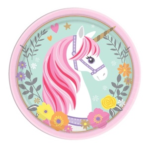 8 Plates Get Wild Round Paper 23 cm