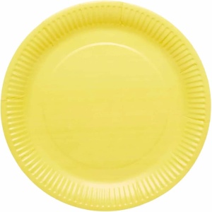 8 Plates New Pink Round Paper 23 cm