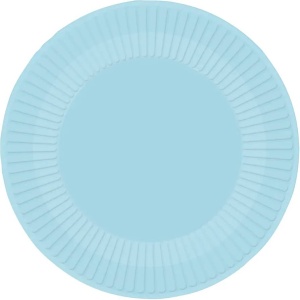 8 Plates Rose Gold Birthday Round Paper 23 cm