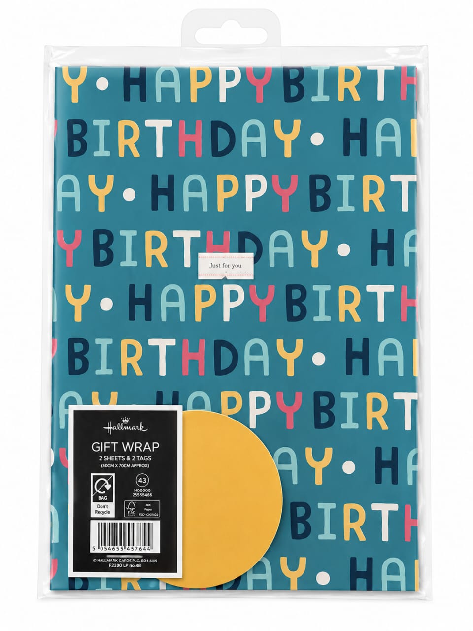 Wrap Gift 50cm X 70cm Blue HB