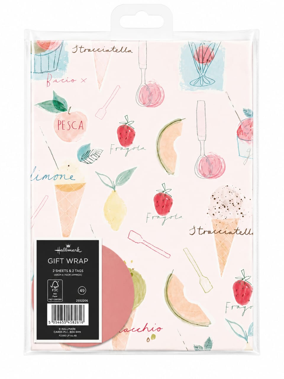Gift Wrap 2 sheets + 2 tags